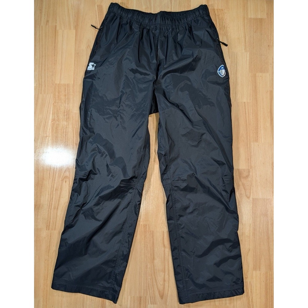 Starter AAF Alliance of American Football Men's Wind Pants 32x30 Black Nylon